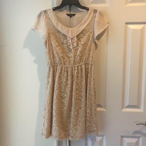 Cream floral lace dress